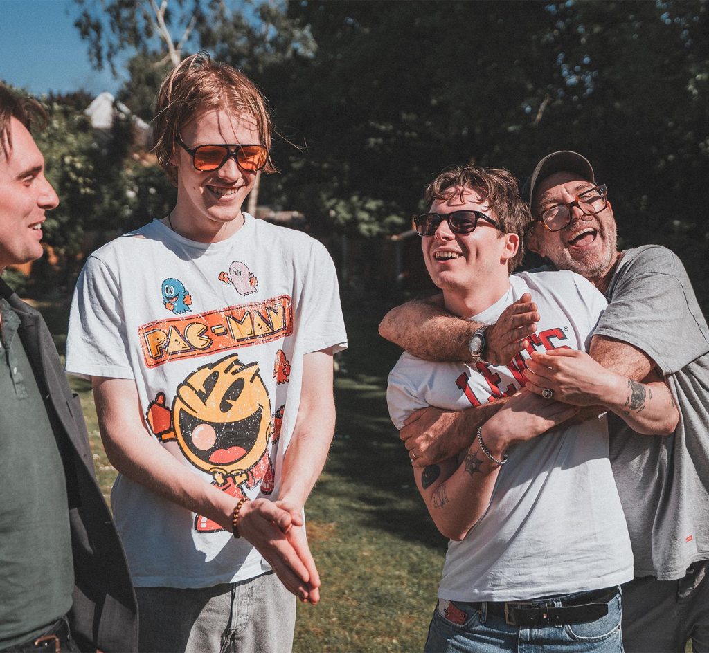 Group of men laughing together