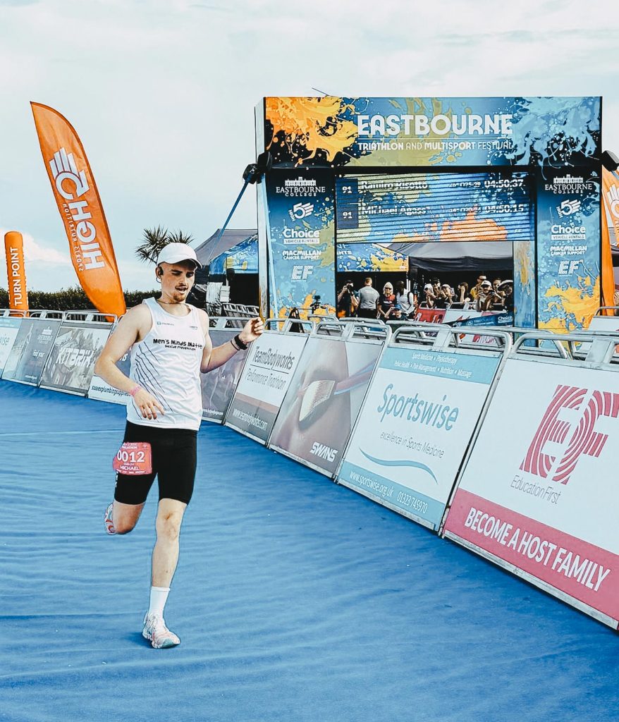 Man running marathon